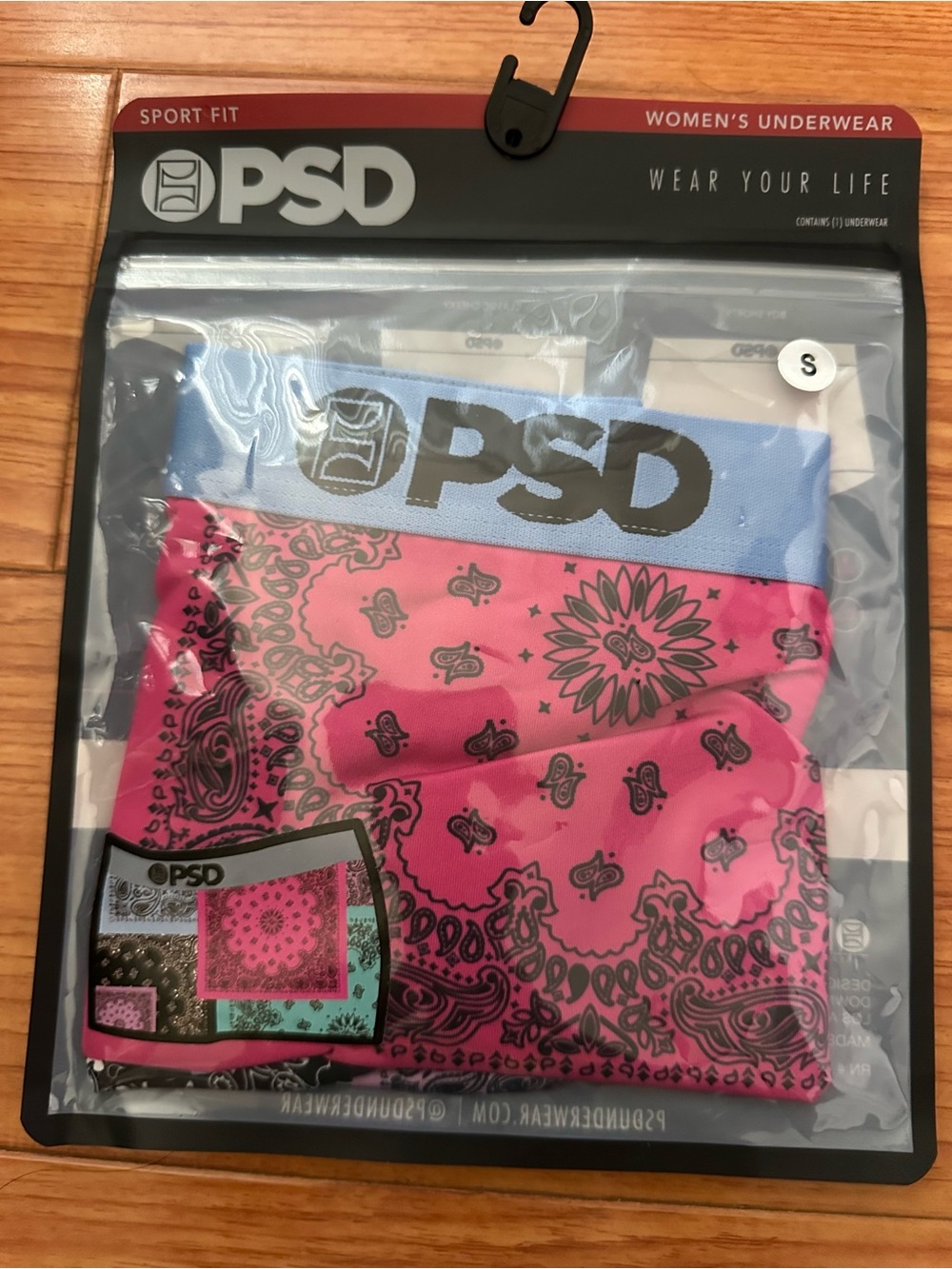 PSD Women's Underwear - Aqua, Pink, & Black Bandana Print
